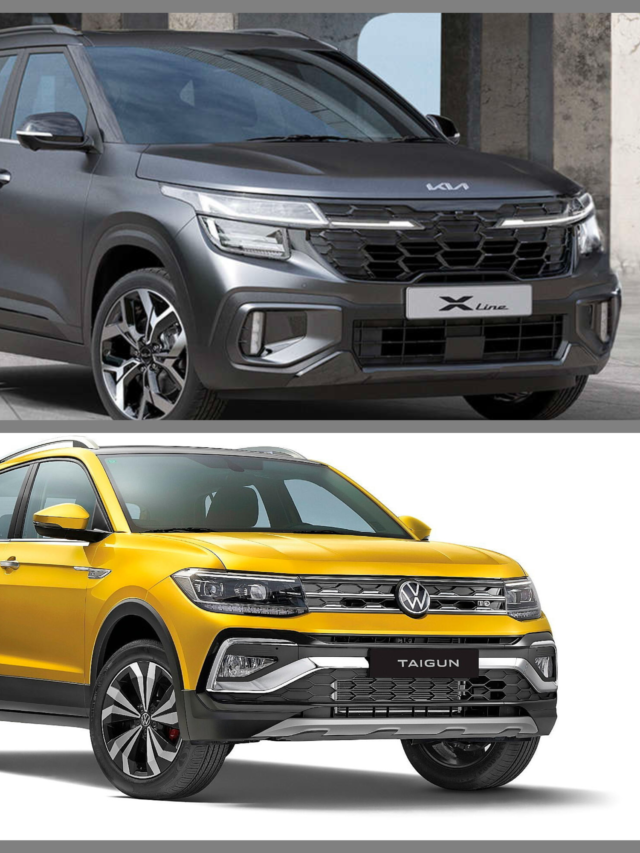 New 2023 Kia Seltos Facelift vs Volkswagen Taigun – Petrol Comparison