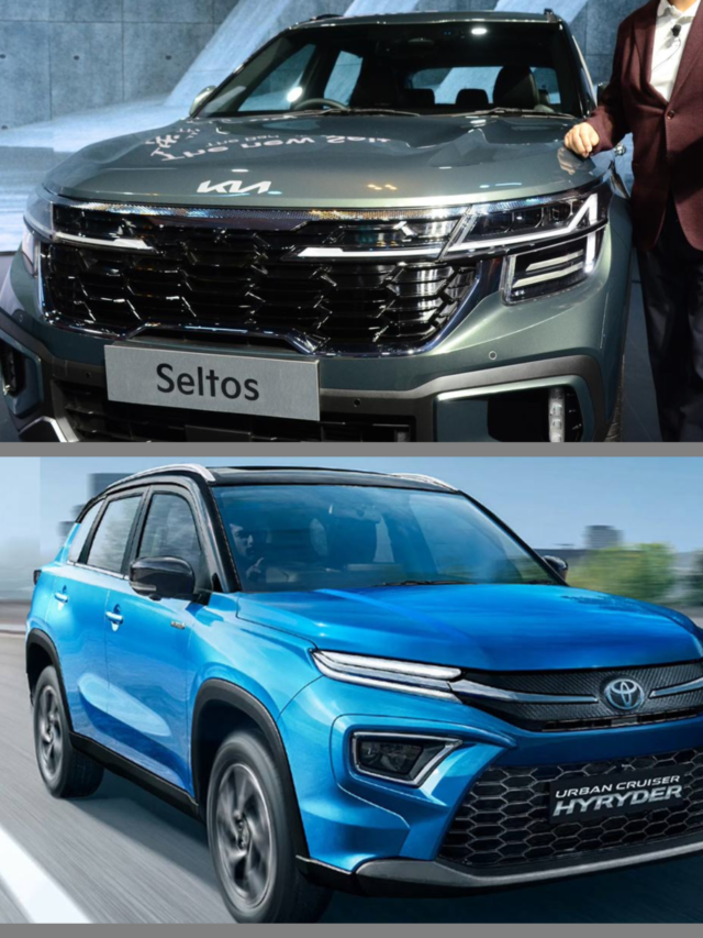 New 2023 Kia Seltos Facelift vs Toyota Hyryder – Petrol Comparison